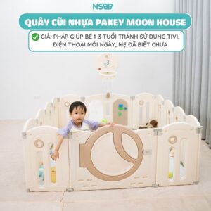 Quây cũi liên hoàn Pakey Moon House 8 tiện ích