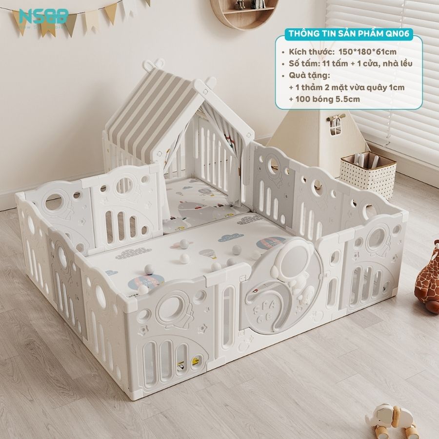 Quây cũi nhựa Pakey Phi hành gia