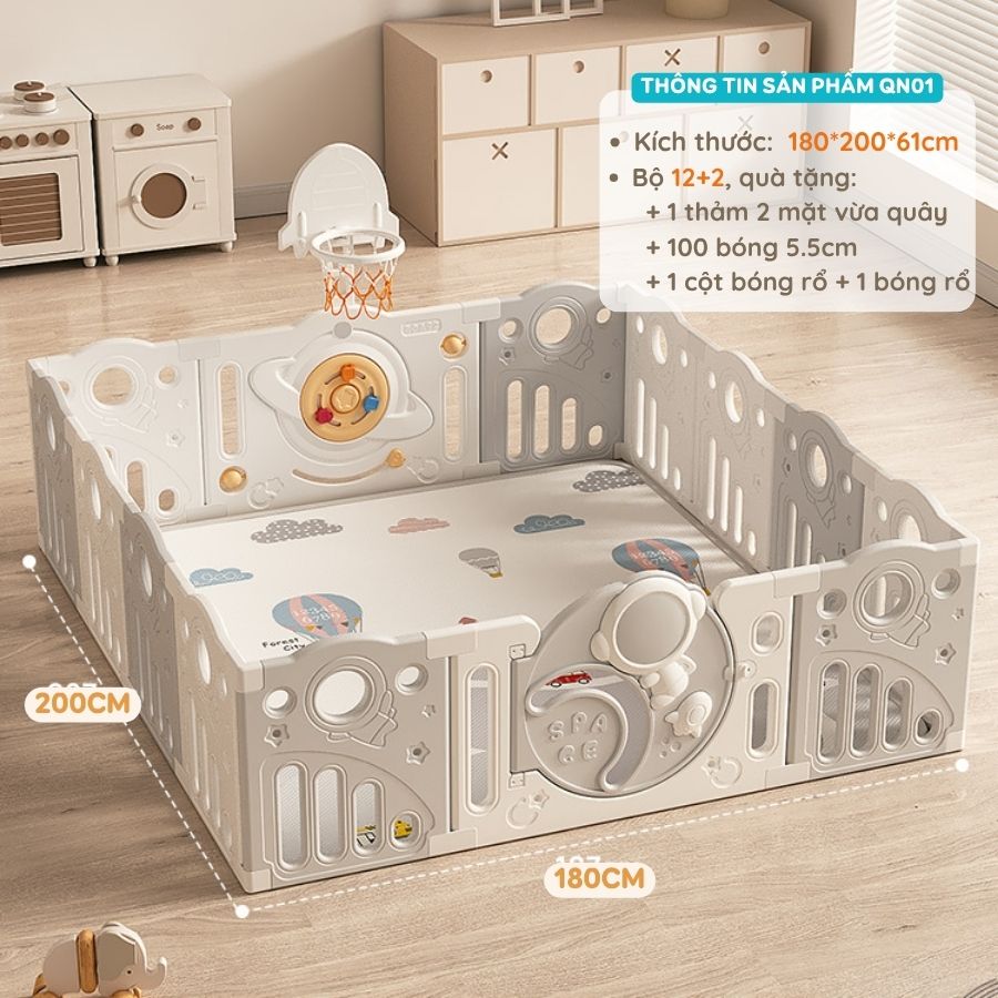 Quây cũi nhựa Pakey Phi hành gia