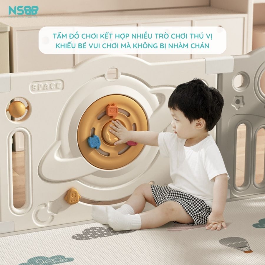 Quây cũi nhựa Pakey Phi hành gia