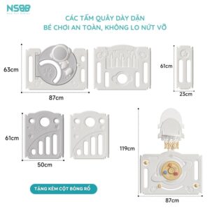 Quây cũi nhựa Pakey Phi hành gia