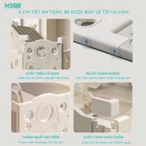 Quây cũi nhựa Pakey Phi hành gia