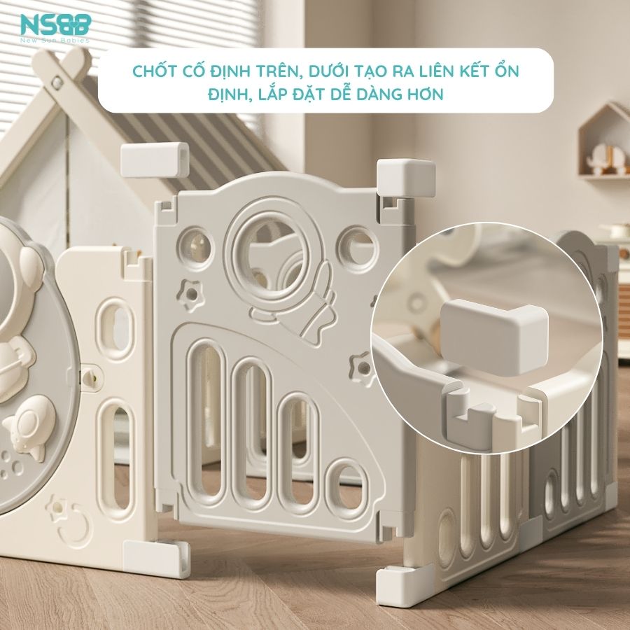 Quây cũi nhựa Pakey Phi hành gia