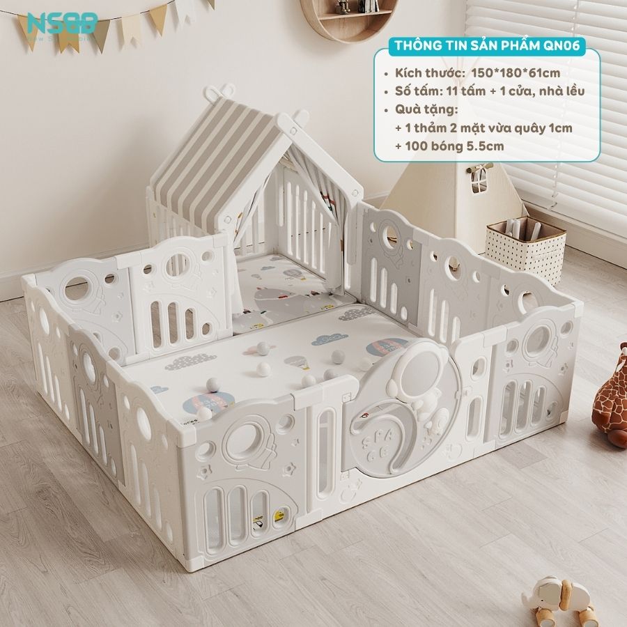 Quây cũi nhựa Pakey Phi hành gia