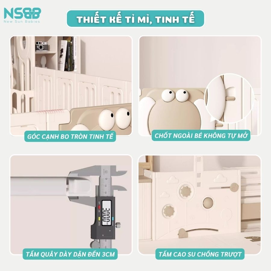 Quây cũi nhựa cho bé Pakey Voi PV01