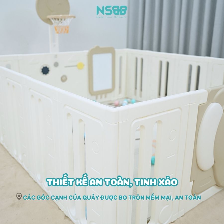 Quây cũi nhựa cho bé Pakey Voi PV01