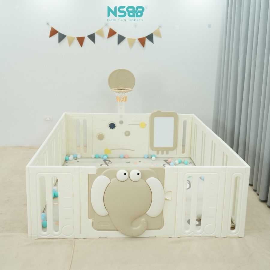 Quây cũi nhựa cho bé Pakey Voi PV01