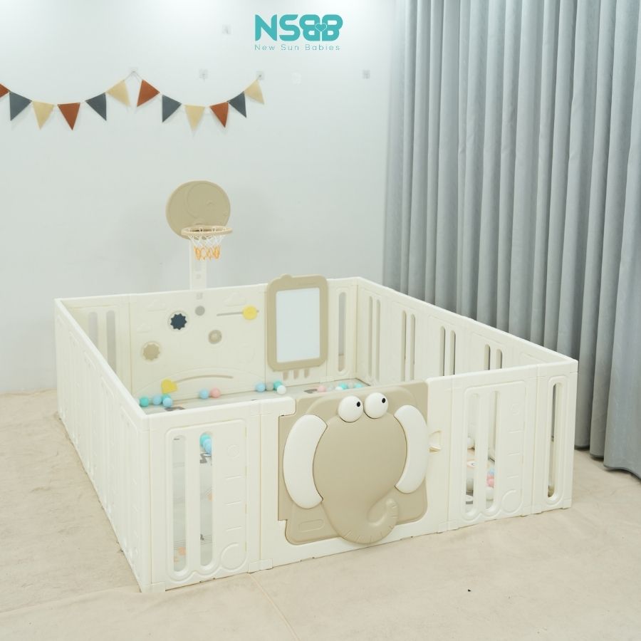 Quây cũi nhựa cho bé Pakey Voi PV01