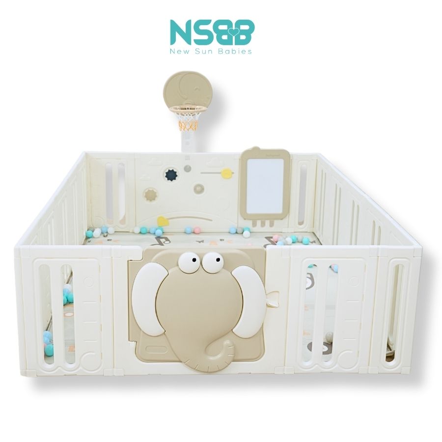 Quây cũi nhựa cho bé Pakey Voi PV01