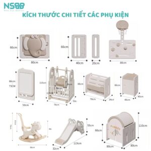 Quây cũi Liên Hoàn Pakey voi 9 tiện ích