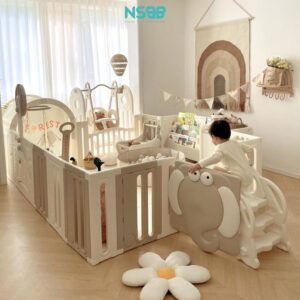 Quây cũi Liên Hoàn Pakey voi 9 tiện ích