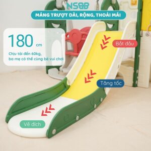 Cầu trượt xích đu Pakey lâu đài CS05