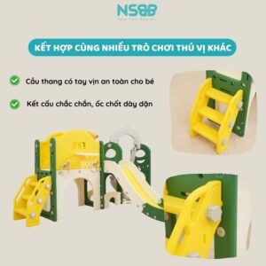 Cầu trượt xích đu Pakey lâu đài CS05