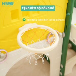 Cầu trượt xích đu Pakey lâu đài CS05