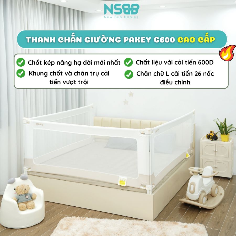 Thanh chắn giường cao cấp Pakey G600