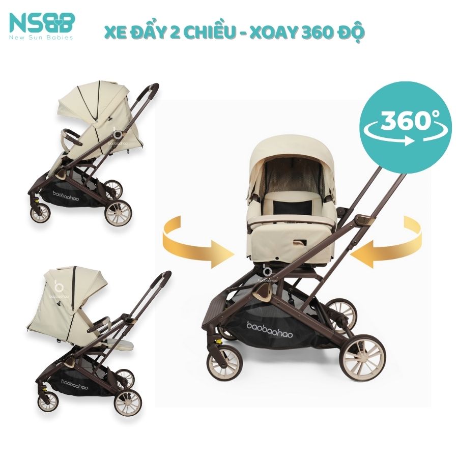 Xe đẩy gấp gọn Baobaohao CK2 cao cấp