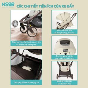 Xe đẩy gấp gọn Baobaohao CK2 cao cấp
