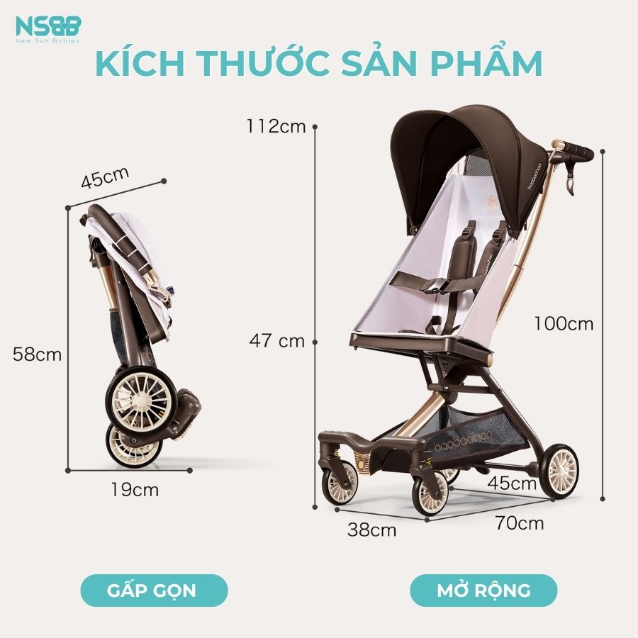 Xe đẩy du lịch Baobaohao V12