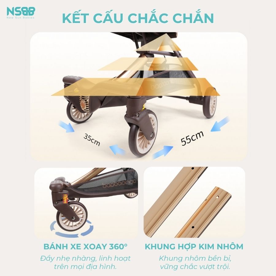 Xe đẩy du lịch Baobaohao V12