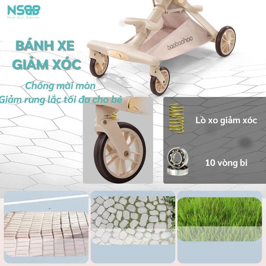 Xe đẩy gấp gọn 2 chiều Baobaohao V16