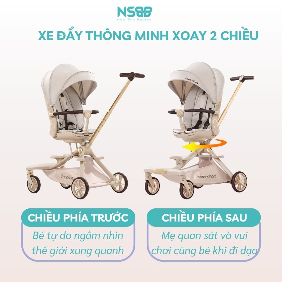 Xe đẩy gấp gọn 2 chiều Baobaohao V16