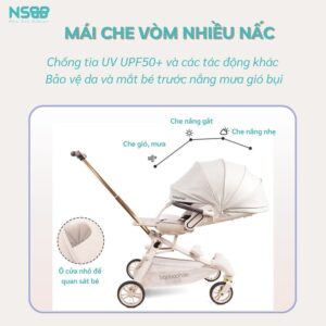 Xe đẩy gấp gọn 2 chiều Baobaohao V16
