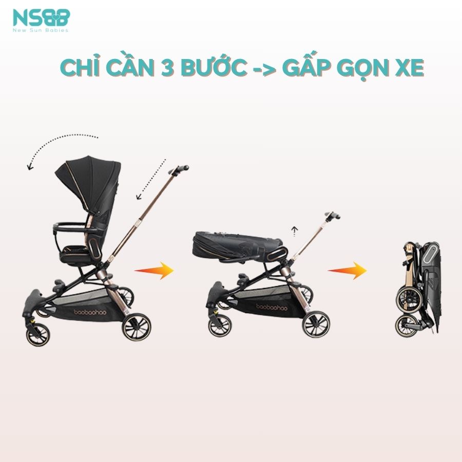 Xe đẩy gấp gọn 2 chiều Baobaohao V16