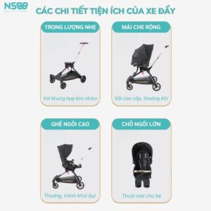 Xe đẩy 2 chiều gấp gọn Baobaohao V9-C