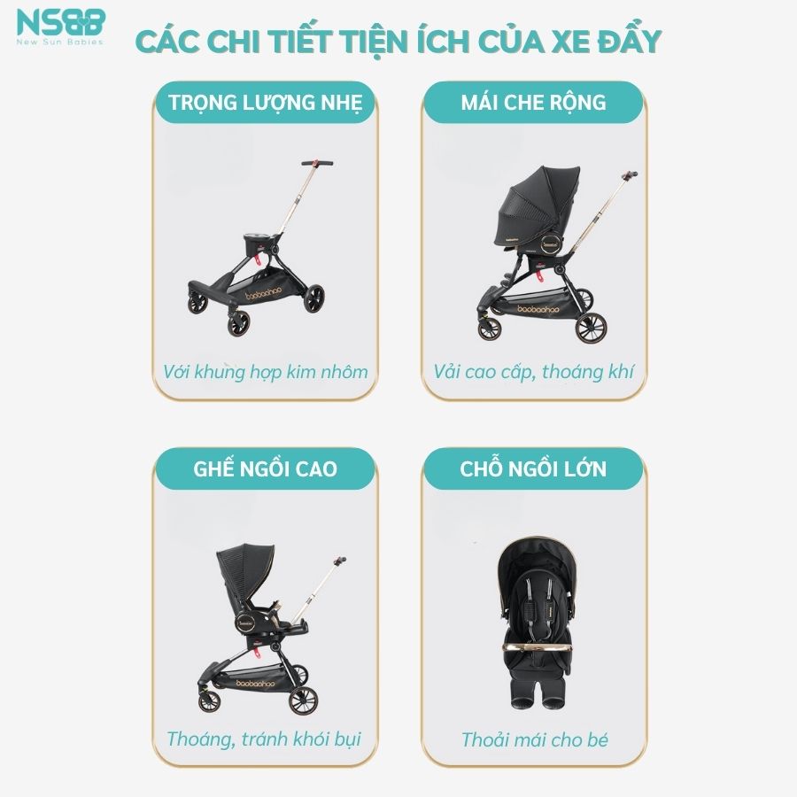 Xe đẩy 2 chiều gấp gọn Baobaohao V9-C