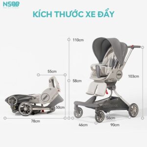 Xe đẩy 2 chiều gấp gọn Baobaohao V9-C