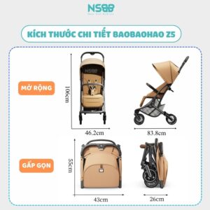 Xe đẩy gấp gọn Baobaohao Z5 Cao cấp