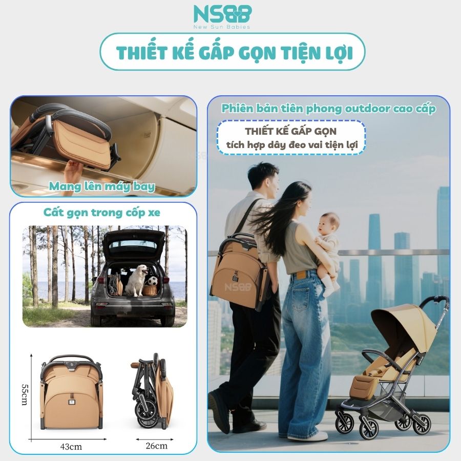 Xe đẩy gấp gọn Baobaohao Z5 Cao cấp