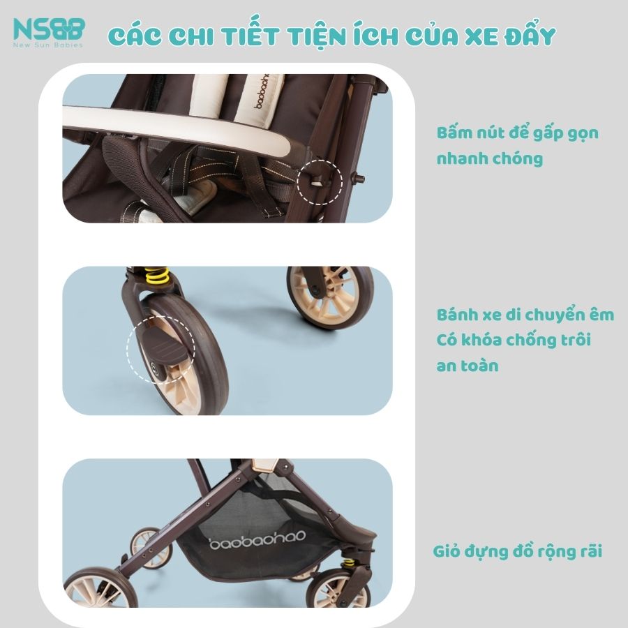 Xe đẩy gấp gọn Baobaohao Y8