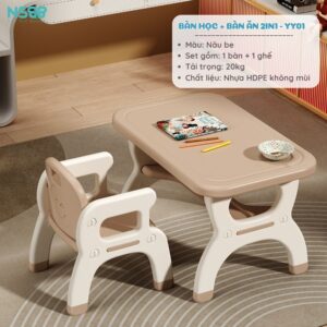 Bộ bàn học cho bé 2in1 YY01