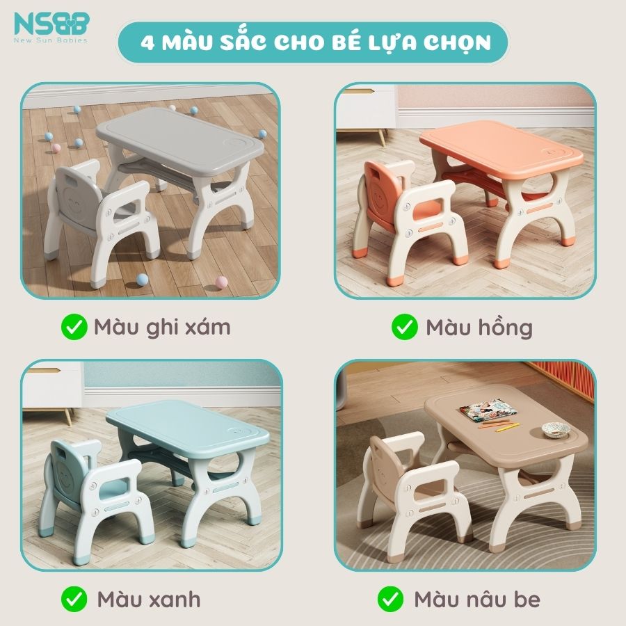 Bộ bàn học cho bé 2in1 YY01