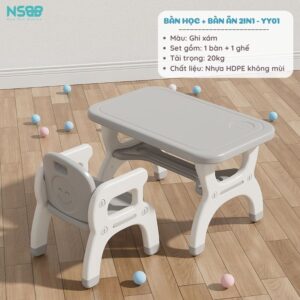 Bộ bàn học cho bé 2in1 YY01