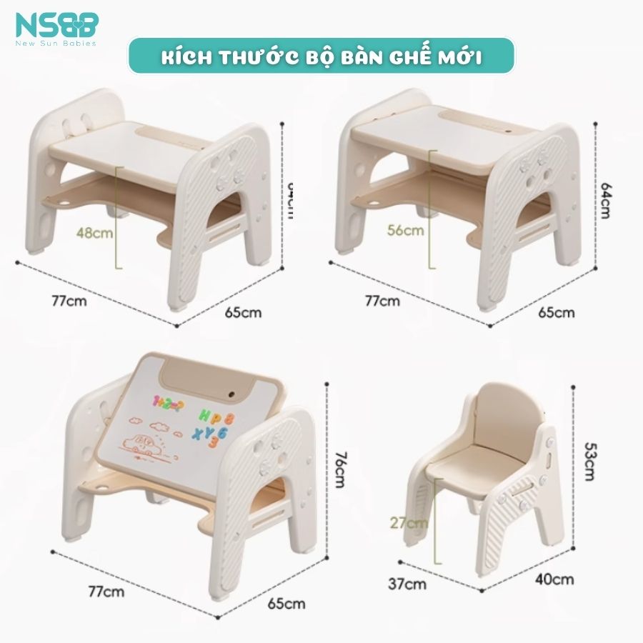 Bộ bàn học + bảng vẽ cho bé YY02-YY03
