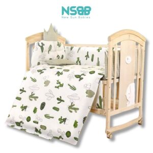Bộ ga nệm nôi cũi gỗ