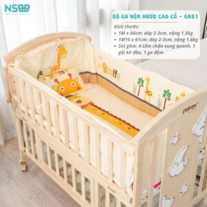 Bộ ga nệm nôi cũi gỗ