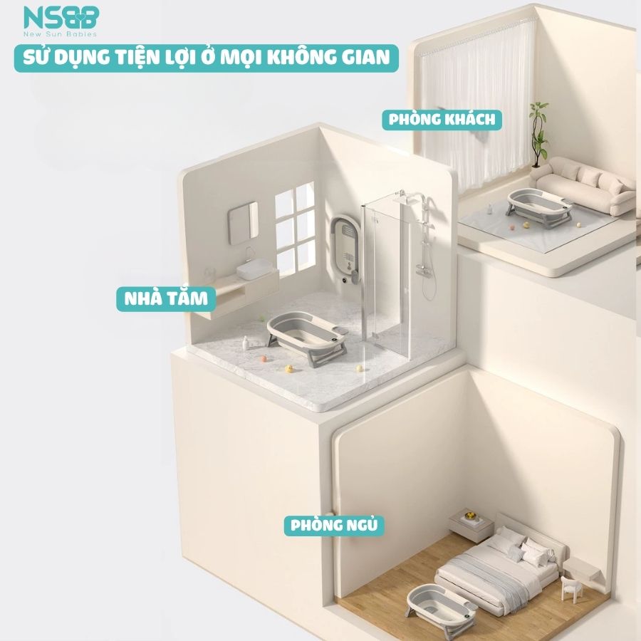 Chậu tắm Pakey có nhiệt kế P-CT03