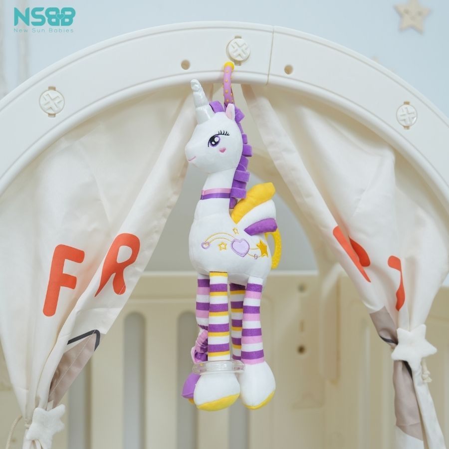 Đồ chơi treo nôi Happy Monkey THM278 kỳ lân trắng