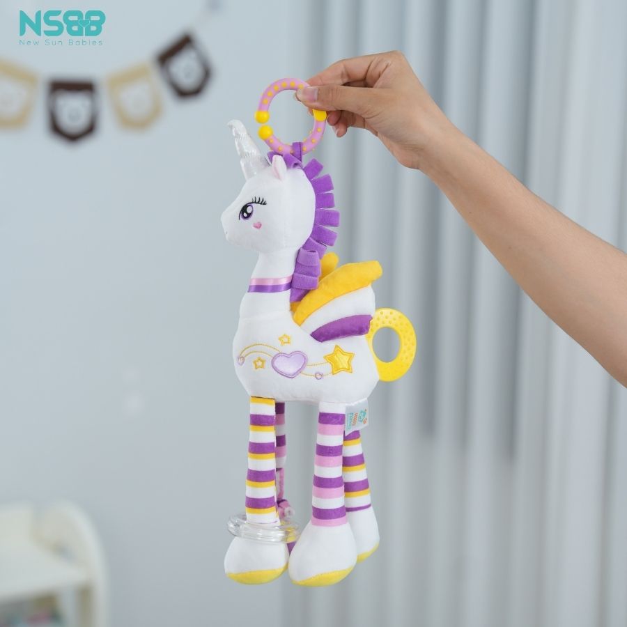 Đồ chơi treo nôi Happy Monkey THM278 kỳ lân trắng