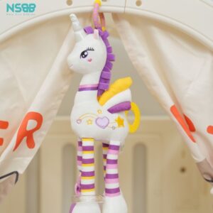 Đồ chơi treo nôi Happy Monkey THM278 kỳ lân trắng