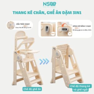 Ghế ăn dặm đa năng đứng bếp cho bé Pakey C003