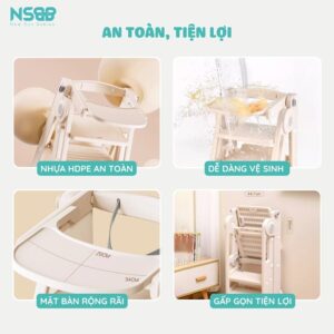 Ghế ăn dặm đa năng đứng bếp cho bé Pakey C003