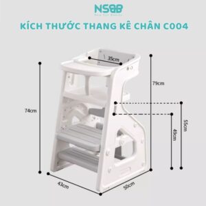 Ghế ăn dặm đa năng Pakey C004