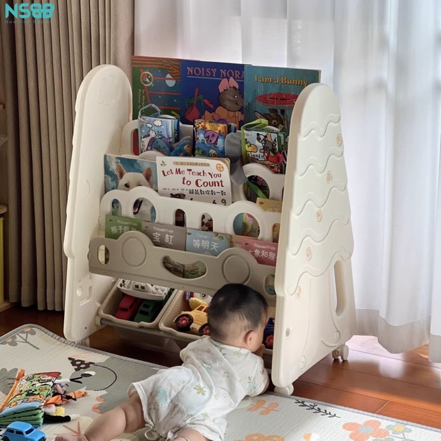 Kệ sách cho bé hình cây thông Pakey GS04