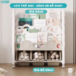 Kệ sách cho bé hình cây thông Pakey GS04