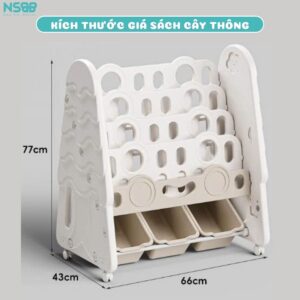 Kệ sách cho bé hình cây thông Pakey GS04