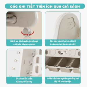 Kệ sách cho bé hình cây thông Pakey GS04